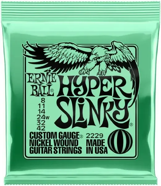 Струны для электрогитары Ernie Ball 2229 Slinky Hyper 8-42