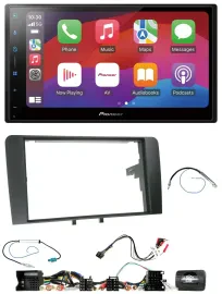 Pioneer DAB USB Lenkrad Bluetooth 2DIN Autoradio für Audi A3 8P 2003-2012 Aktivs