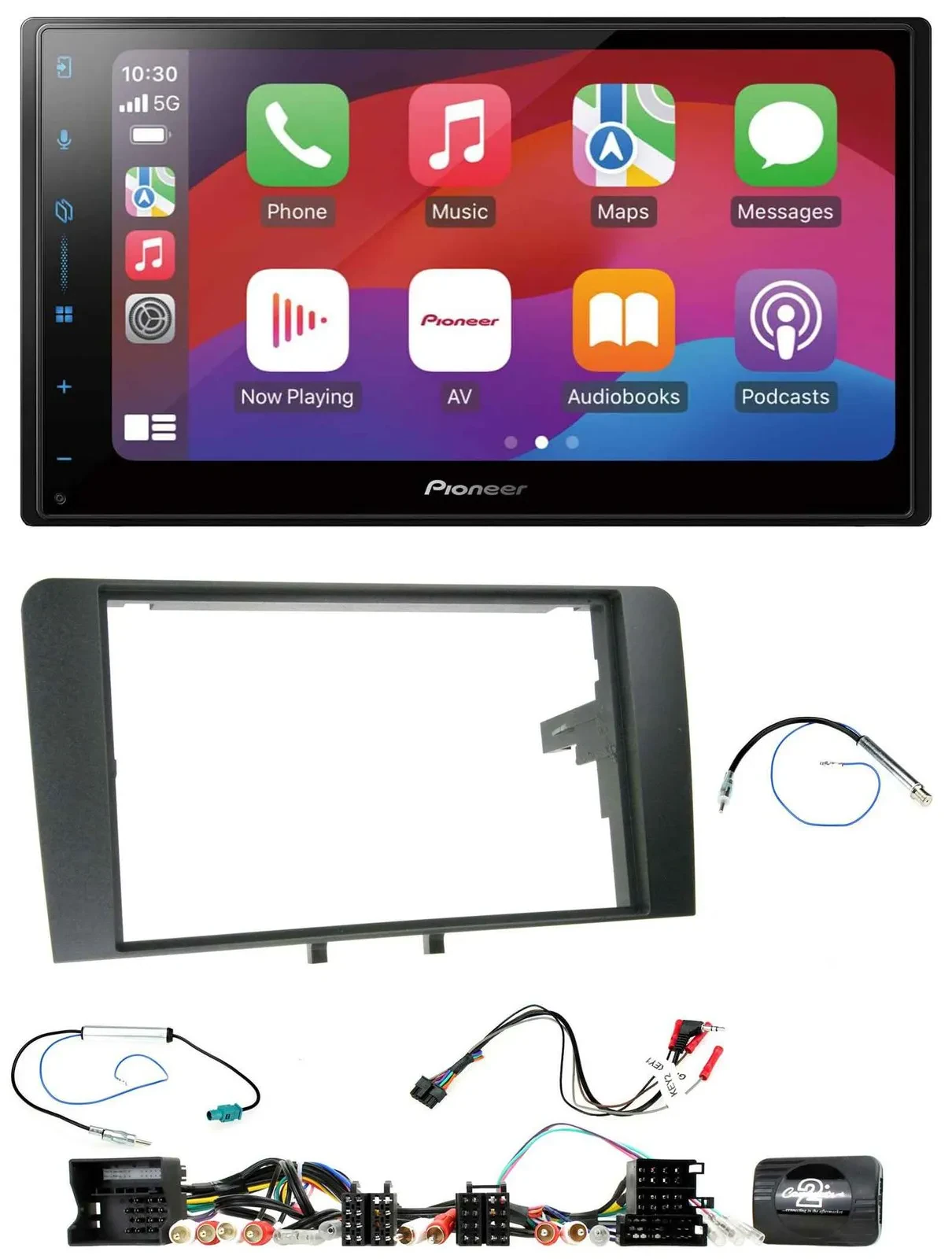 Pioneer DAB USB Lenkrad Bluetooth 2DIN Autoradio für Audi A3 8P 2003-2012 Aktivs