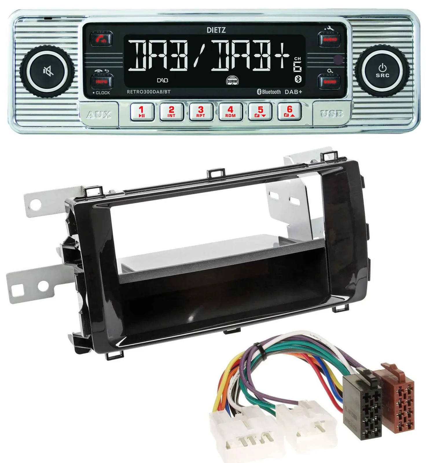 Dietz Bluetooth MP3 DAB USB Autoradio für Toyota Auris (ab 2013) schwarz