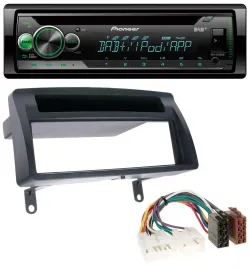 Pioneer USB MP3 DAB AUX CD Autoradio für Toyota Corolla E12 2003-2008 dunkelgrau