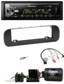 Pioneer Bluetooth USB DAB Lenkrad Autoradio für Fiat Panda 2012-2020 schwarz