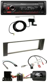 Автомагнитола для Audi A4 (2000–2004) Pioneer DAB, USB, Bluetooth, поддержка кнопок на руле, ISO