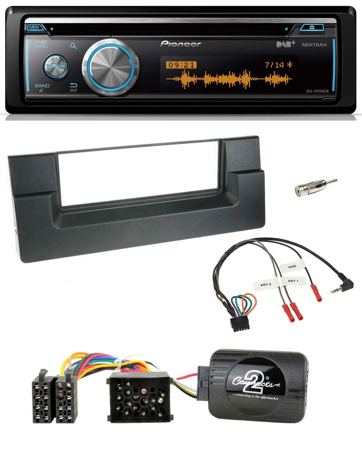 Автомагнитола Pioneer DAB USB CD Bluetooth для BMW 5 Series E39 1996–2004