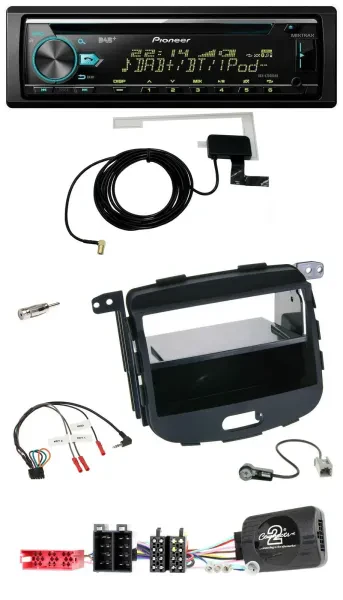 Pioneer MP3 Lenkrad CD USB DAB Autoradio für Hyundai i10 09-13 schwarz Rubber To