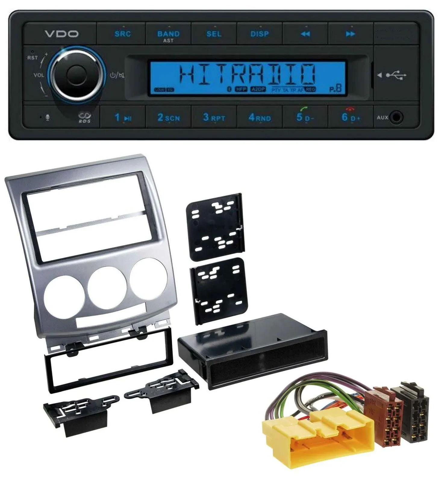 VDO AUX Bluetooth USB MP3 Autoradio für Mazda 5 (2005-2010)