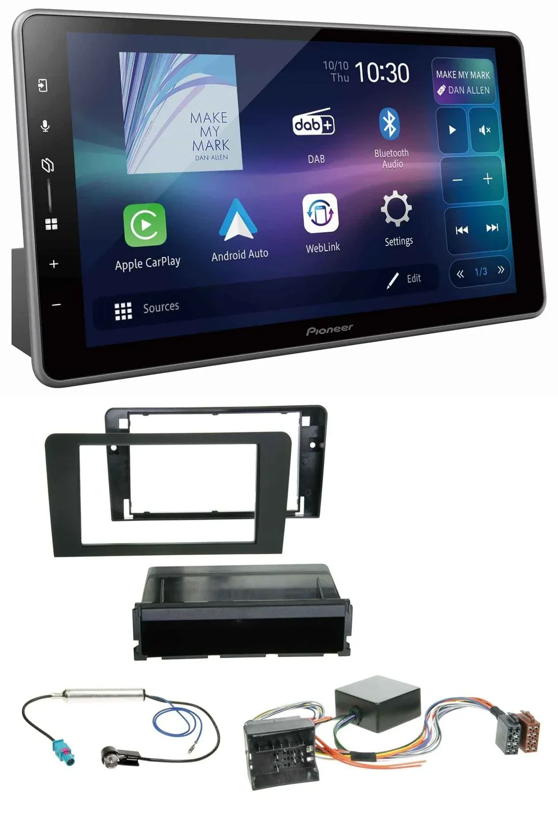 Pioneer Bluetooth USB DAB MP3 Autoradio für Audi A3 8P 06-12 Symphony Infinity A