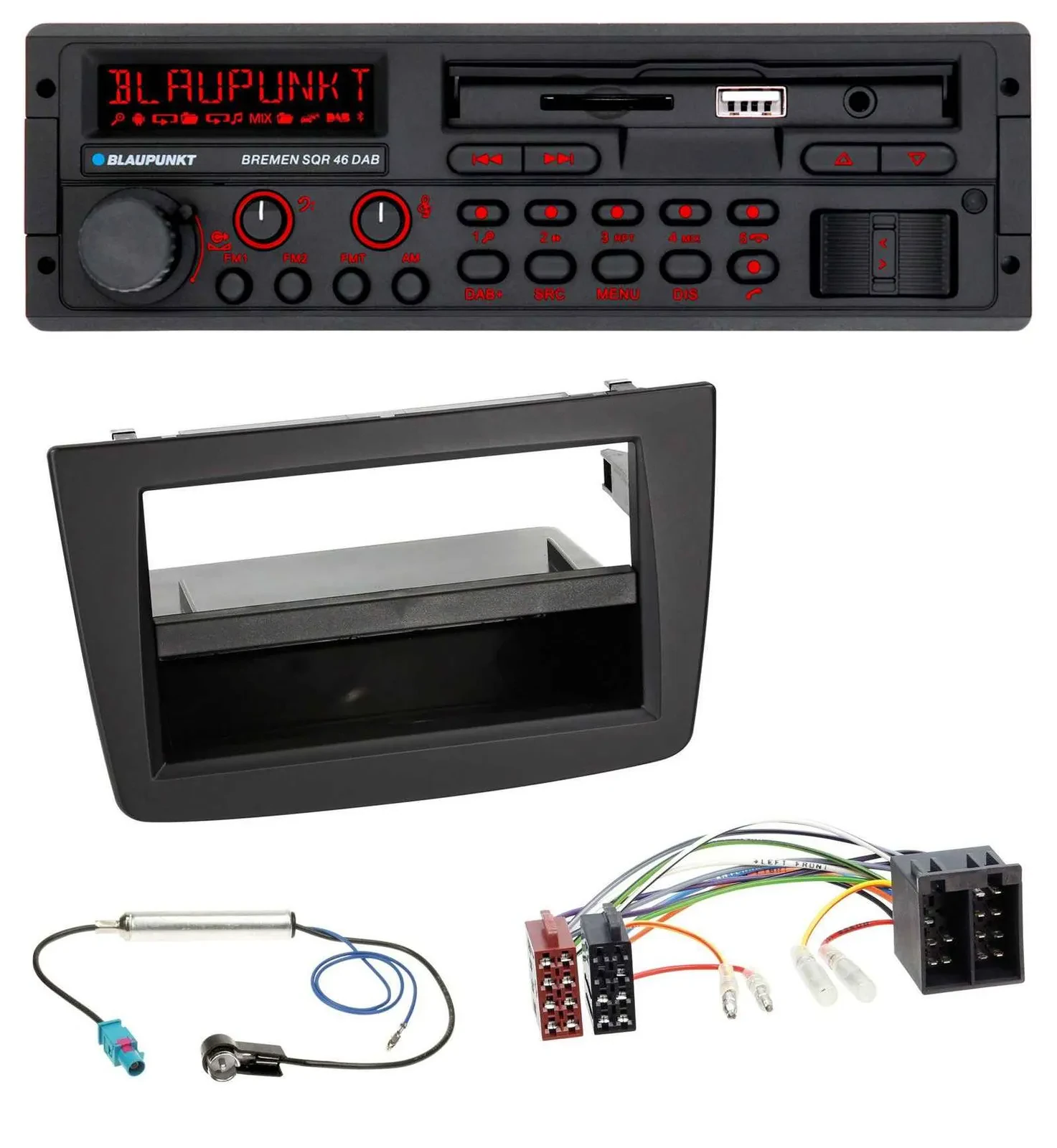 Blaupunkt SD MP3 USB Bluetooth DAB Autoradio für Alfa Romeo Mito 955 08-14 ISO s
