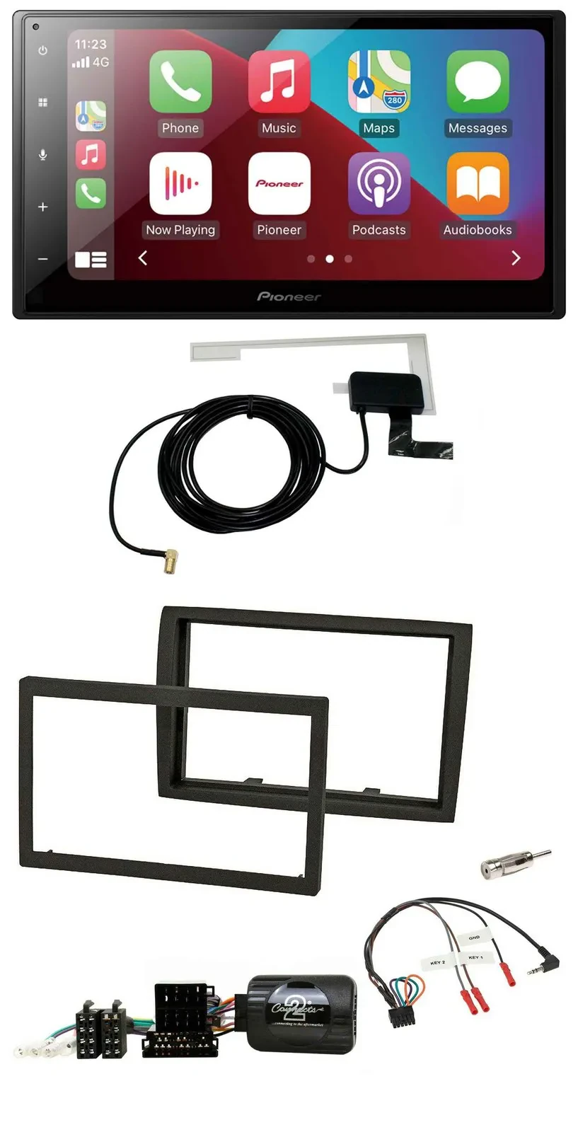 Pioneer USB Bluetooth DAB Lenkrad 2DIN Autoradio für Fiat Ducato