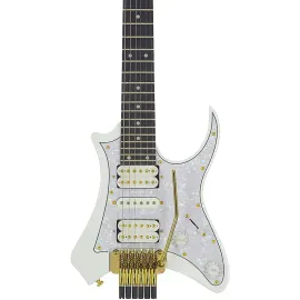Электрогитара Traveler Guitar Vaibrant Deluxe V88XHL headless HSH 25.5" 24 лада белый (Frost White) с чехлом