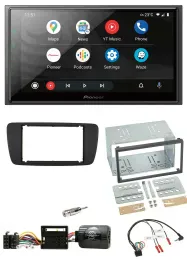 Автомагнитола Pioneer 2-DIN, DAB, Bluetooth, USB, для Seat Ibiza (с 2008), совместимая с управлением на руле, чёрный