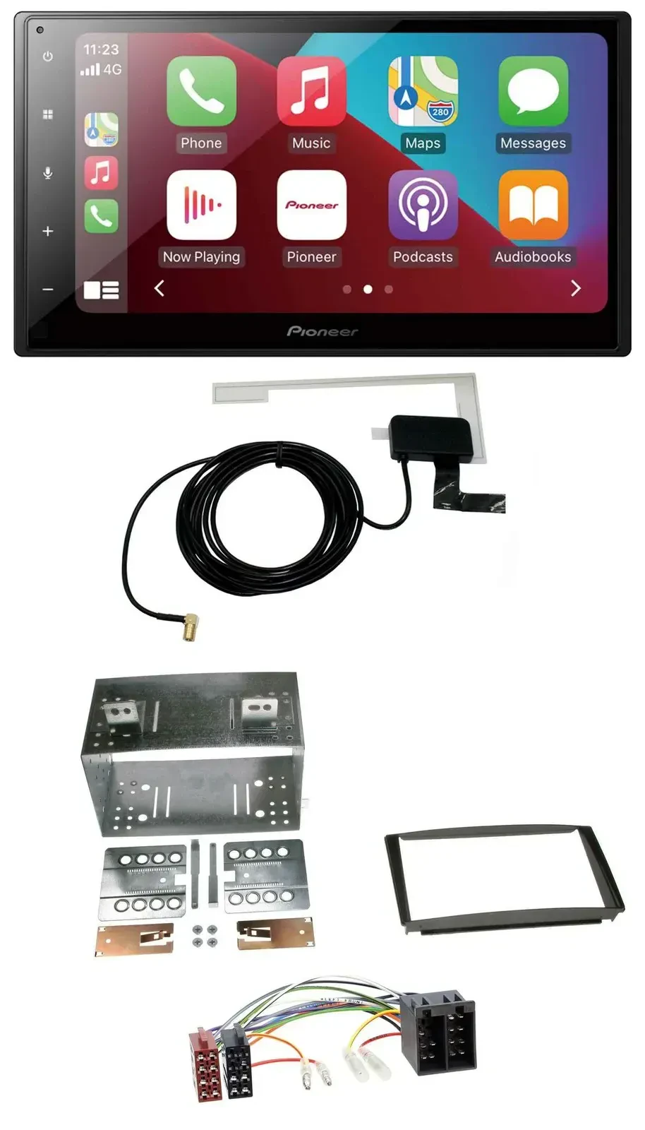 Автомагнитола Pioneer 2-DIN, Bluetooth, DAB, USB, MP3 для Kia Ceed 01-09 и proCeed 08-11