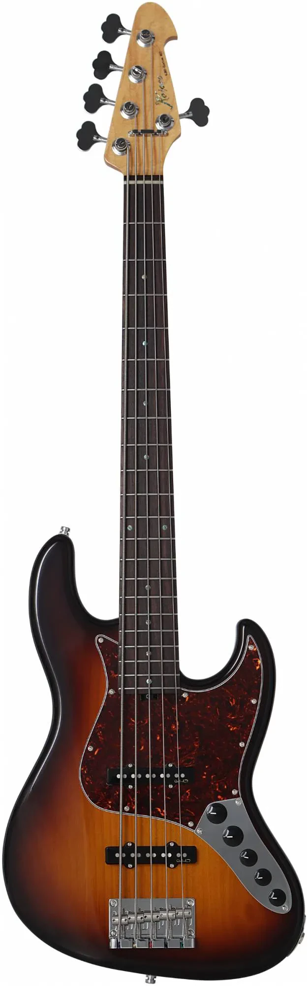 Бас-гитара KEIPRO KJB5-CUSTOM-R ACT SB 5-струнная, активная электроника, санберст