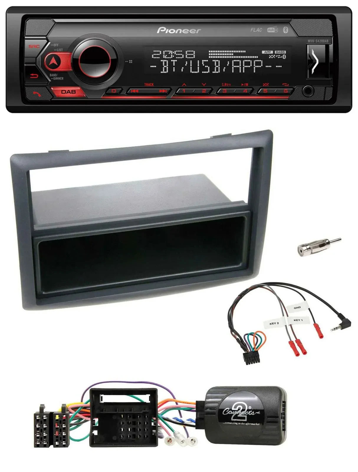 Автомагнитола Pioneer USB, DAB, Bluetooth для Renault Megane 2009–2012, поддержка управления на руле