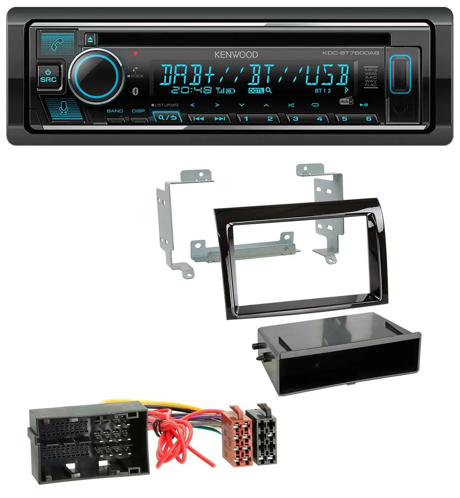 Автомагнитола для Citroen Jumper, Fiat Ducato (2014–2021) Kenwood Bluetooth DAB USB CD MP3