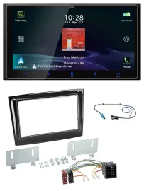 Автомагнитола JVC 2-DIN, USB, Bluetooth, DAB, MP3, для Fiat Doblo (с 2015), черный глянец