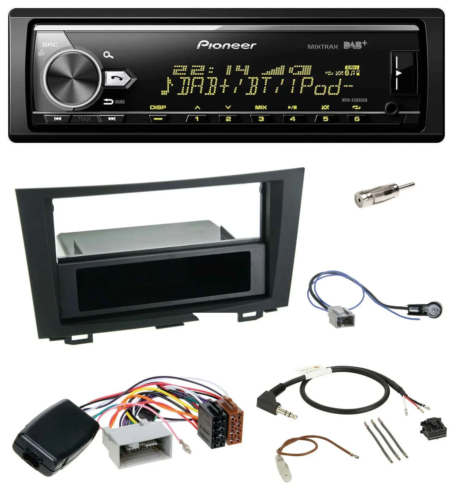 Pioneer Bluetooth USB DAB Lenkrad Autoradio für Honda CRV (2006-2012)