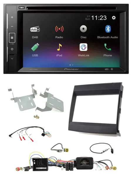 Pioneer Bluetooth Lenkrad USB 2DIN DAB DVD Autoradio für Porsche Cayenne 2011-20