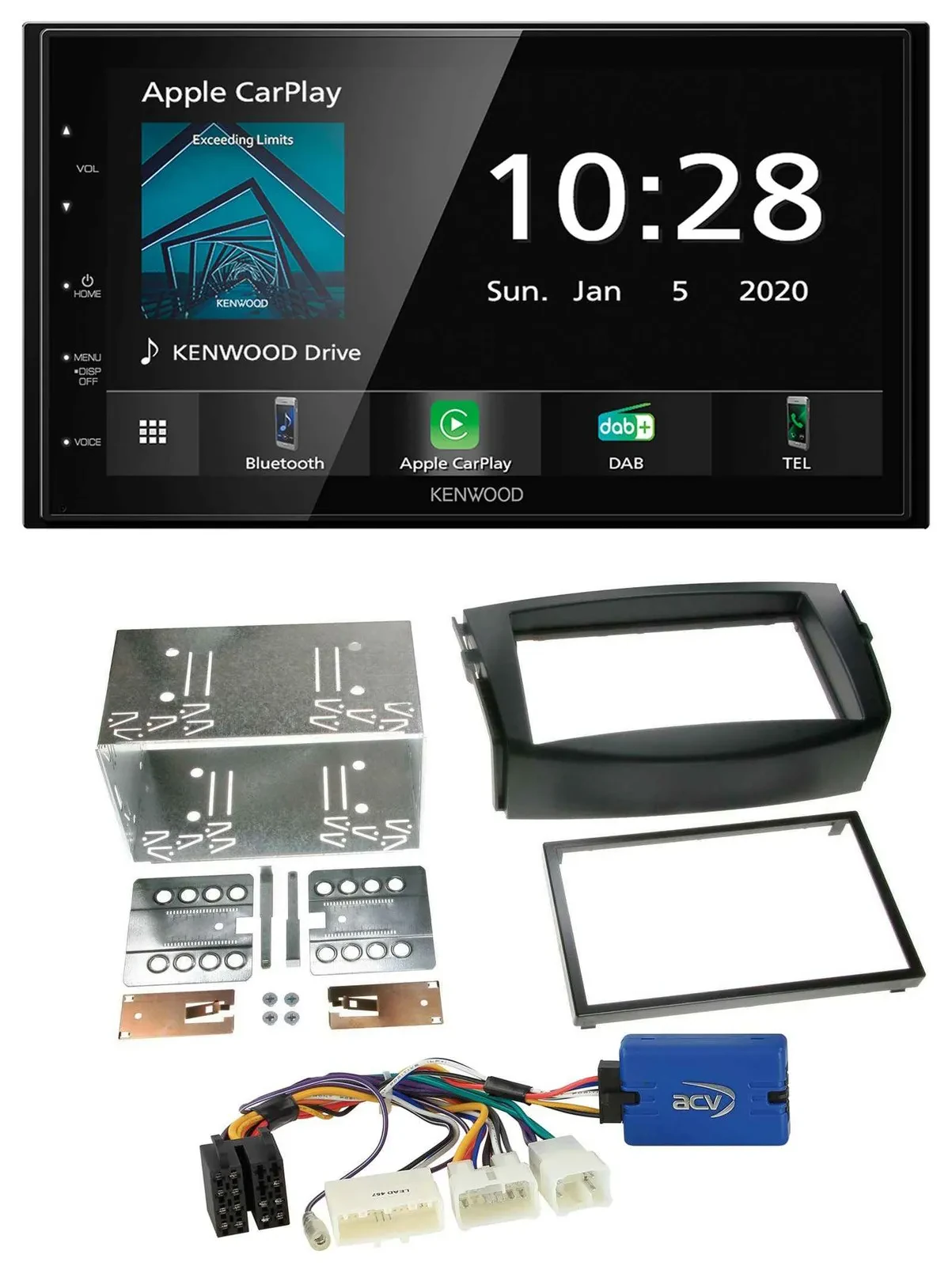 Kenwood Bluetooth MP3 DAB USB 2DIN Autoradio für Toyota RAV 4 2011-2013 28 Pin