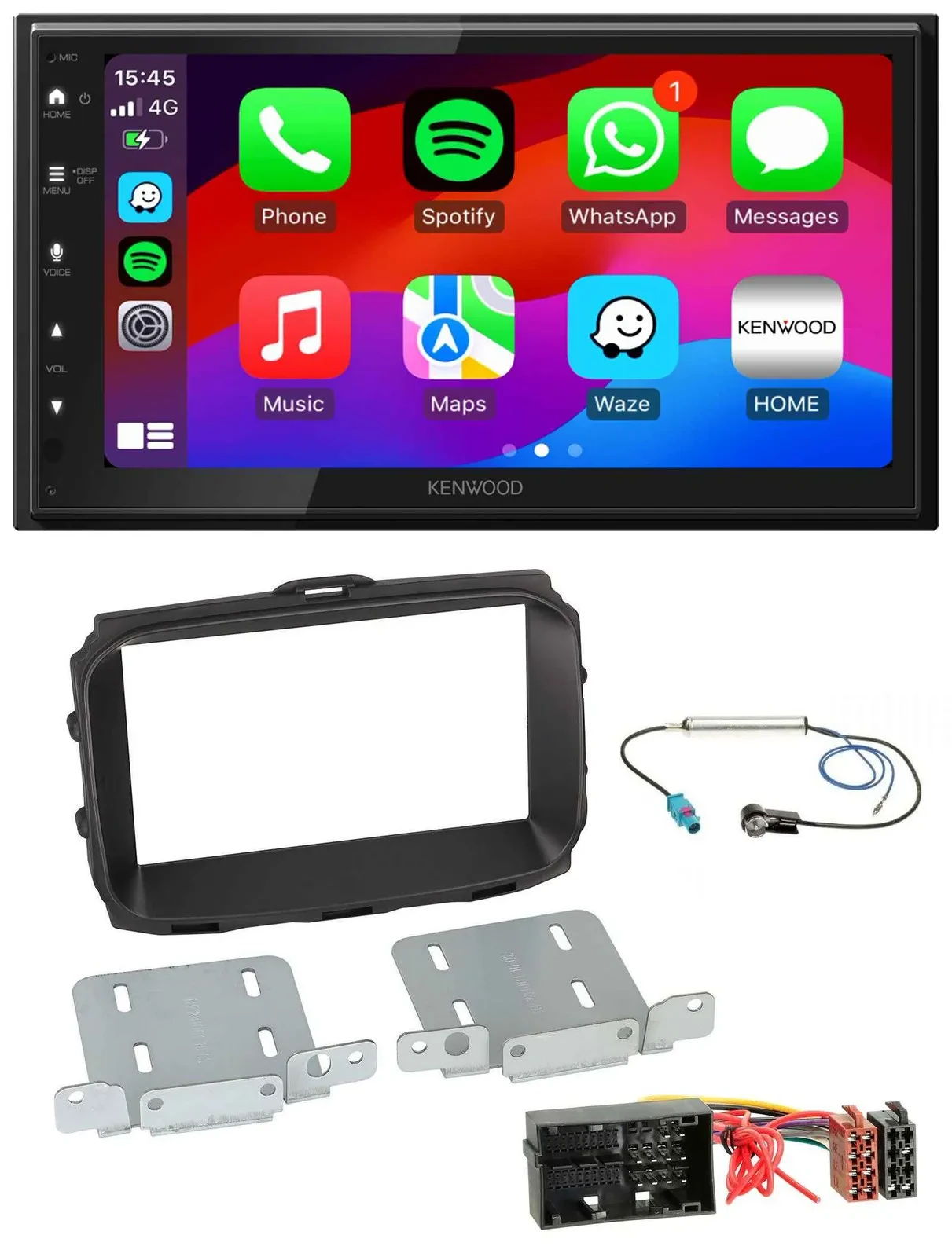 Автомагнитола для Alfa Romeo Giulietta (940) Kenwood 2-DIN, Bluetooth, USB, DAB, MP3