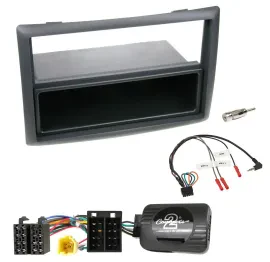 Einbauset Lenkradadapter DIN Autoradio für Renault Megane 2007-2008 schwarz