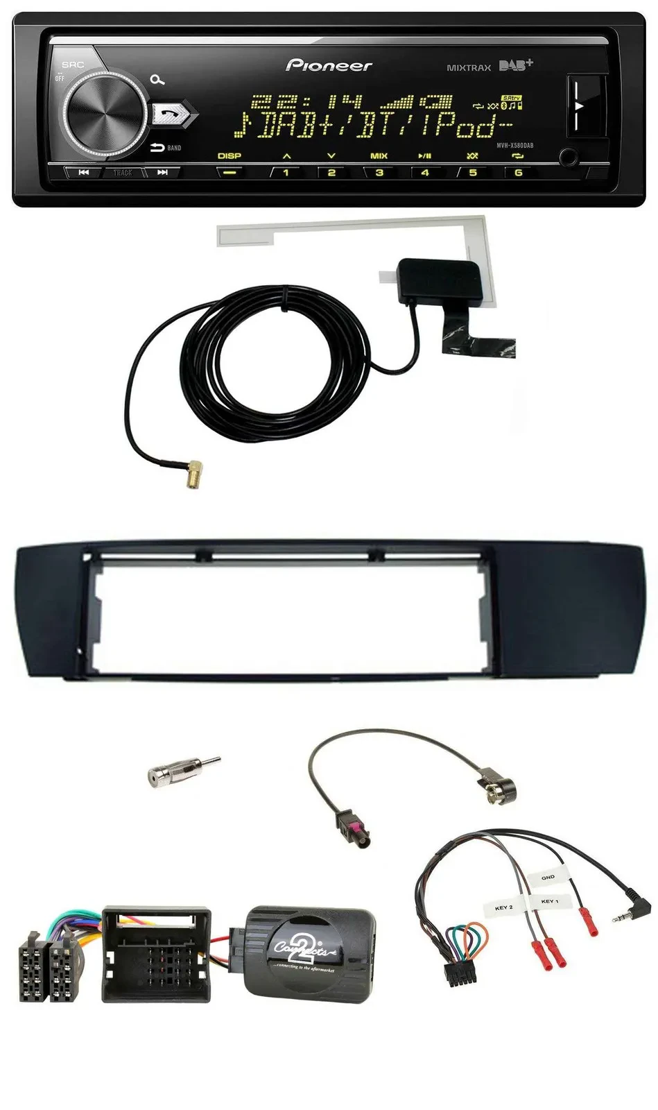 Автомагнитола Pioneer Bluetooth DAB USB для BMW X3 (2004–2010) E83