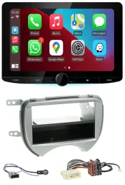 Kenwood MP3 USB DAB Bluetooth Autoradio für Nissan Micra (10-13 K13) silber