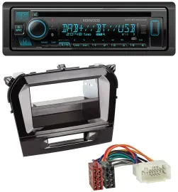 Kenwood Bluetooth DAB CD MP3 USB Autoradio für Suzuki Vitara (ab 2015)