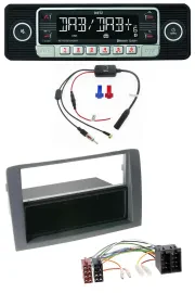 Dietz MP3 DAB Bluetooth USB Autoradio für Fiat Idea (350, 03-11) - grau