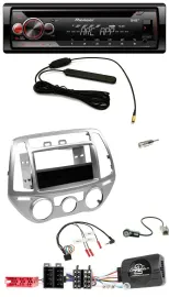 Pioneer CD USB Lenkrad DAB MP3 Autoradio für Hyundai i20 2012-2014 silber man. K