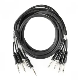 Audio 4-fach Multicorekabel 3m Schwarz 6,3mm Monoklinken Sauerstofffreies Kupfer