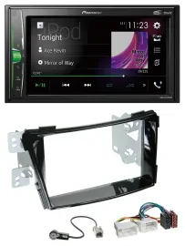 Pioneer 2DIN MP3 DAB USB Bluetooth Autoradio für Hyundai i40 VF ab 11 Klavierlac