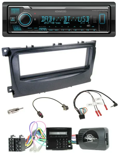Kenwood Bluetooth Lenkrad DAB USB Autoradio für Ford Mondeo S-Max 2007-14 Can-Bu