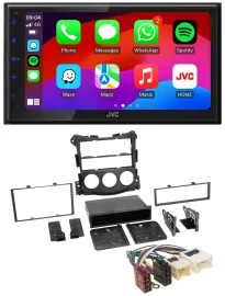 JVC Bluetooth USB MP3 2DIN DAB Autoradio für Nissan 370Z Coupe Roadster ab 10