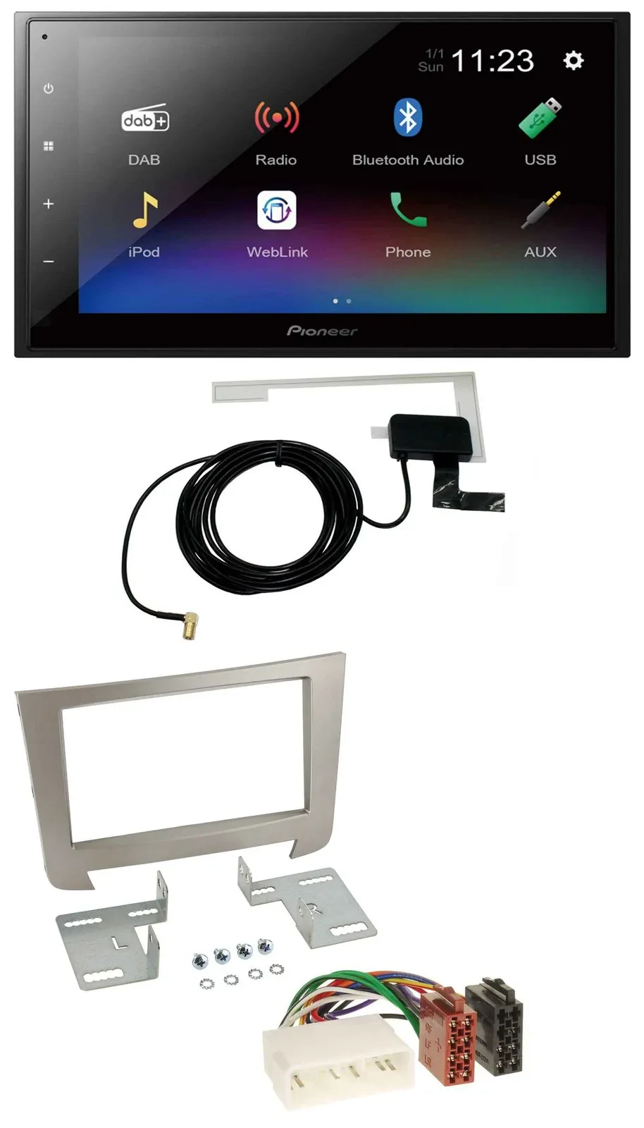 Автомагнитола для SsangYong Rexton (с 2013) Pioneer 2DIN, DAB, MP3, Bluetooth, USB