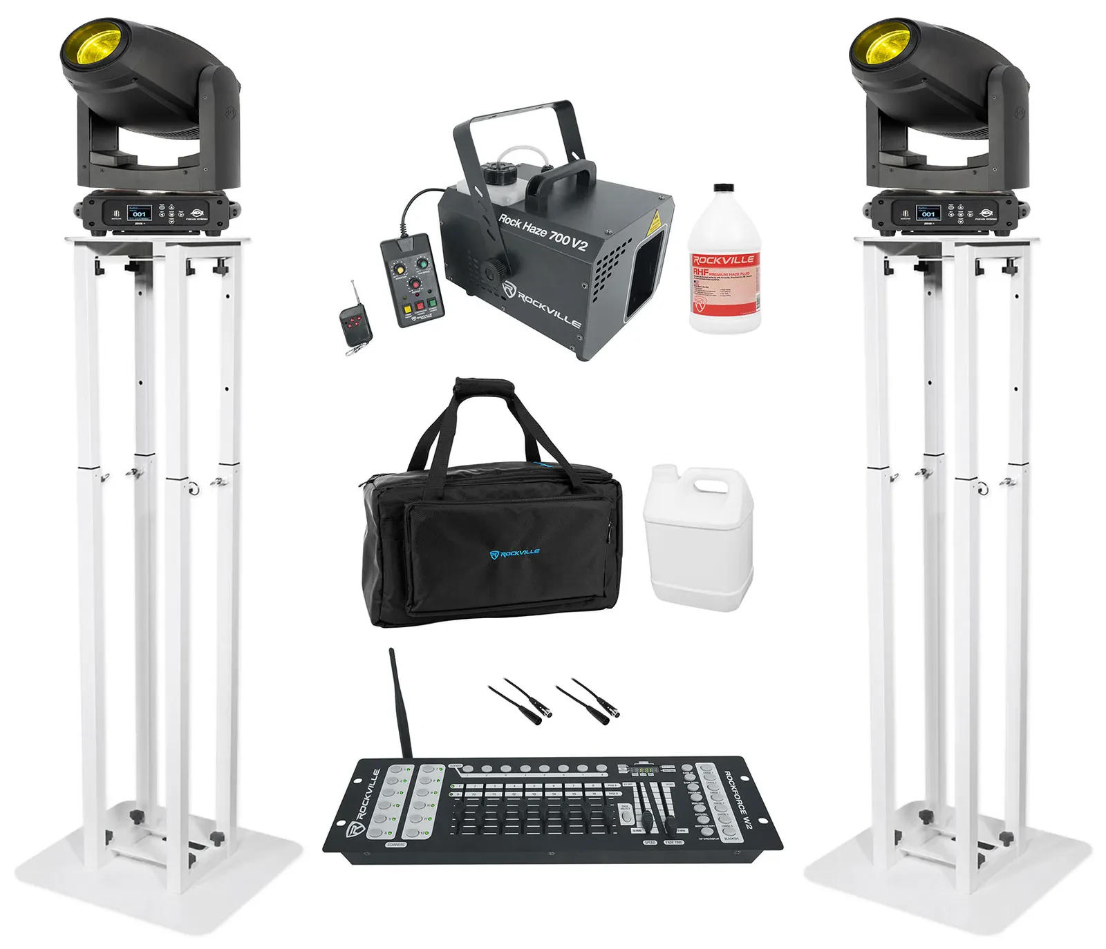 Комплект светового оборудования American DJ FOCUS HYBRID+ROCKFORCE W2+RTP32W-4