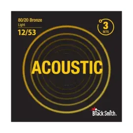 Струны для акустической гитары BlackSmith 95722 Acoustic 80/20 Bronze Light 12-53 (3 комплекта)