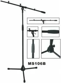 Стойка для микрофона VESTON MS106B, журавль, напольная, высота 100–176 см, плечо 53–91 см