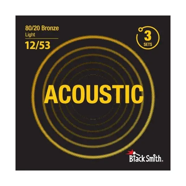 Струны для акустической гитары BlackSmith 95722 Acoustic 80/20 Bronze Light 12-53 (3 комплекта)