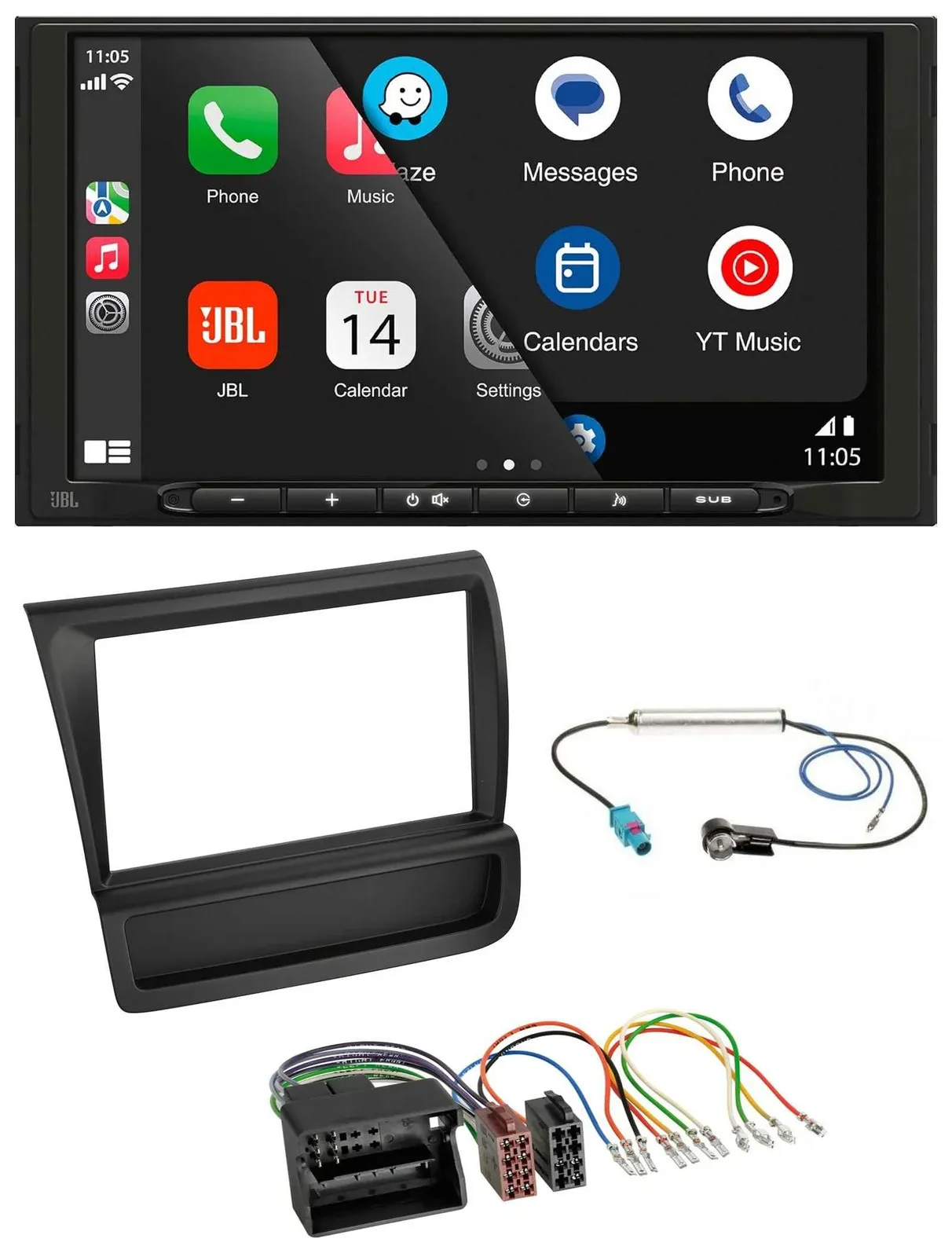 Автомагнитола для Audi R8 JBL 2-DIN USB MP3 Bluetooth AUX (2006–2015)