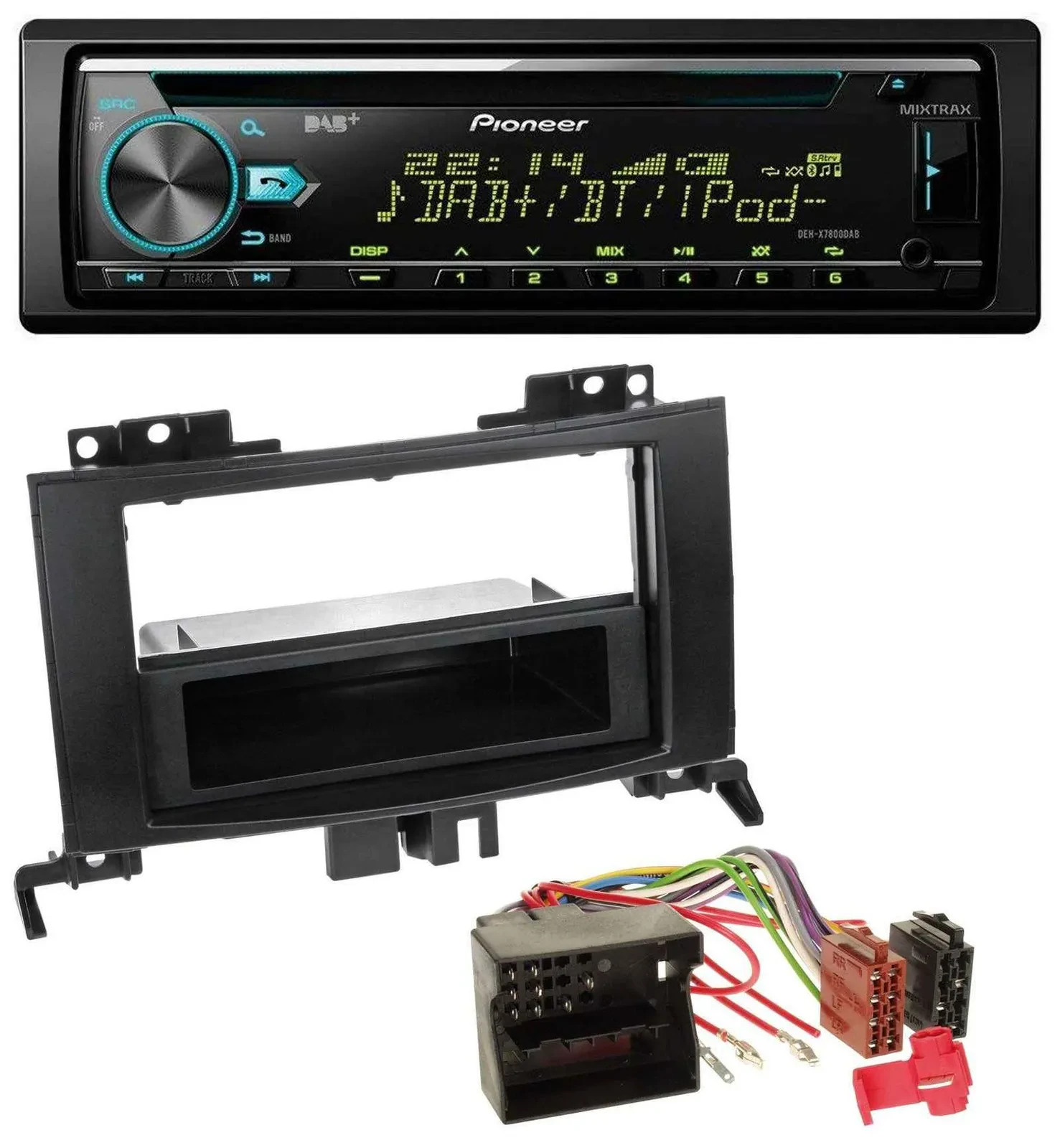 Автомагнитола Pioneer DAB MP3 CD USB Bluetooth для Mercedes Sprinter (с 2006), черный