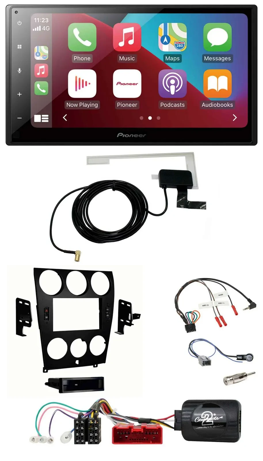 Pioneer USB Bluetooth DAB Lenkrad 2DIN Autoradio für Mazda 6 2006-2008