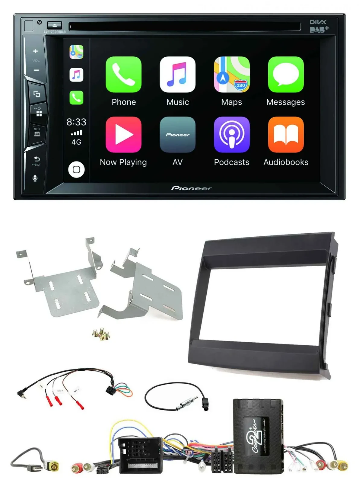 Автомагнитола для Porsche Cayenne 2011–2016 Pioneer 2DIN USB DVD Bluetooth DAB