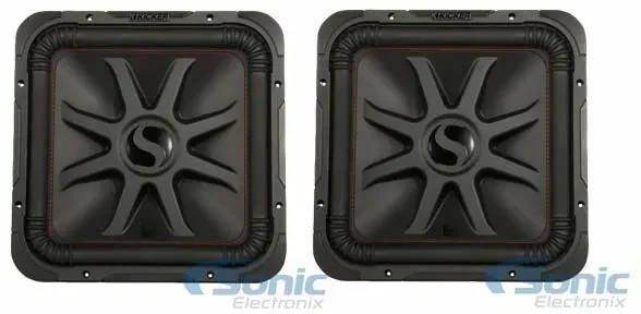 2x KICKER 45L7R154 L7R Series 3600W Solo-Baric Dual 15" Car Subwoofers Package
