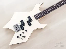 1985 B.C. Rich Warlock Bass NJ Series White Nikki Sixx w/ Active Preamp, Japan