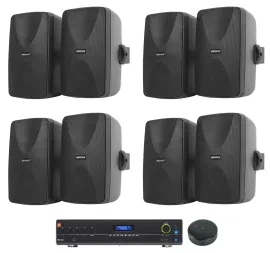 Настенная акустика JBL WET-7020B Black с усилителем (8 штук)