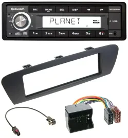 Continental USB 1DIN AUX DAB MP3 Autoradio für Renault Scenic (ab 12) - braun