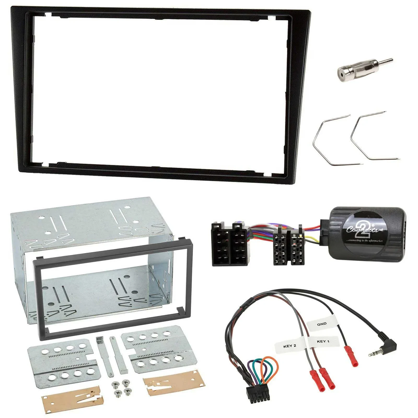 Einbauset Lenkradadapter Doppel DIN Autoradio für Opel Corsa C Omega B Agila A s