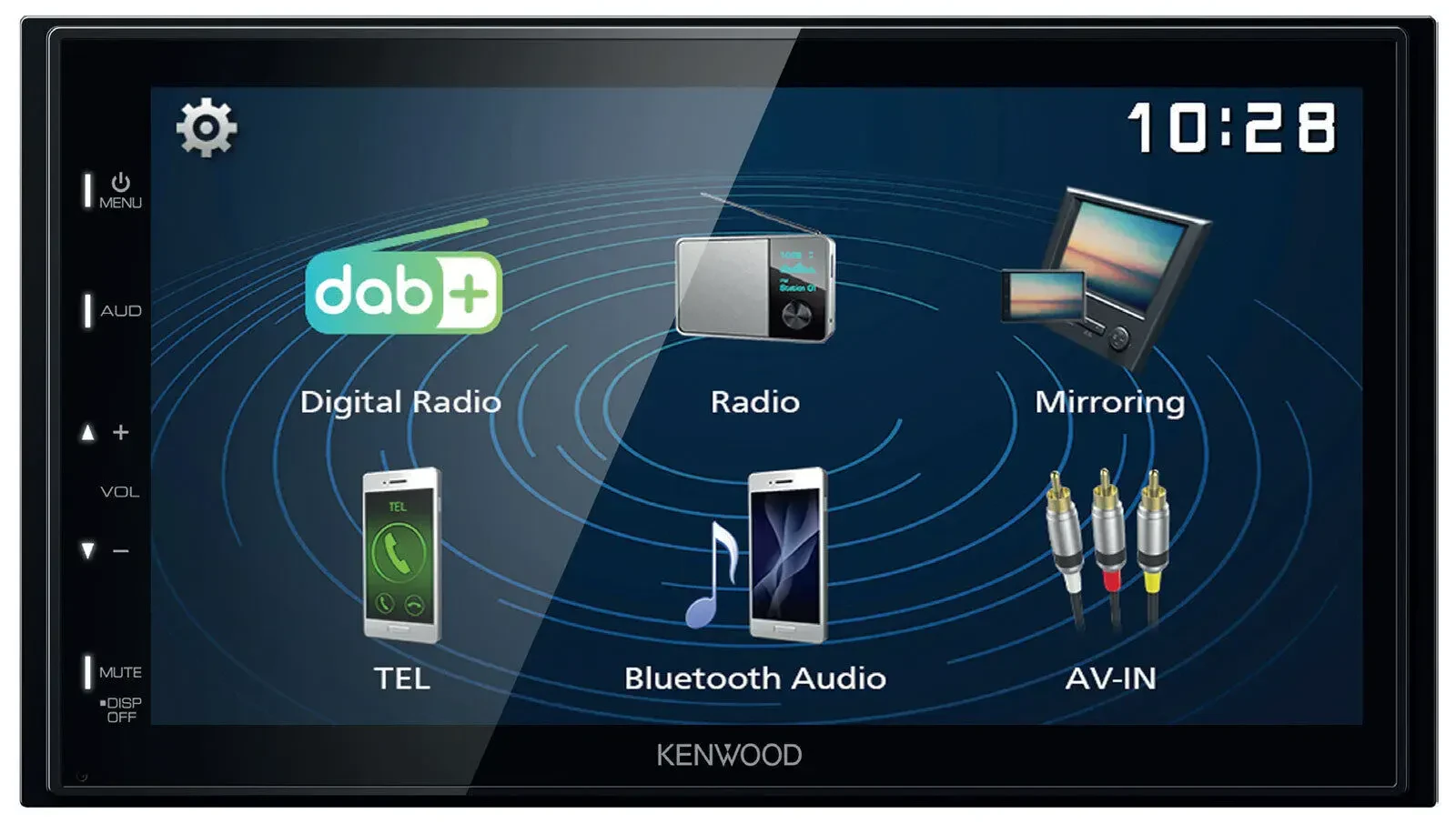 Автомагнитола Kenwood DMX129DAB 2 DIN, сенсорный экран, DAB, Bluetooth, USB, совместим с iPod