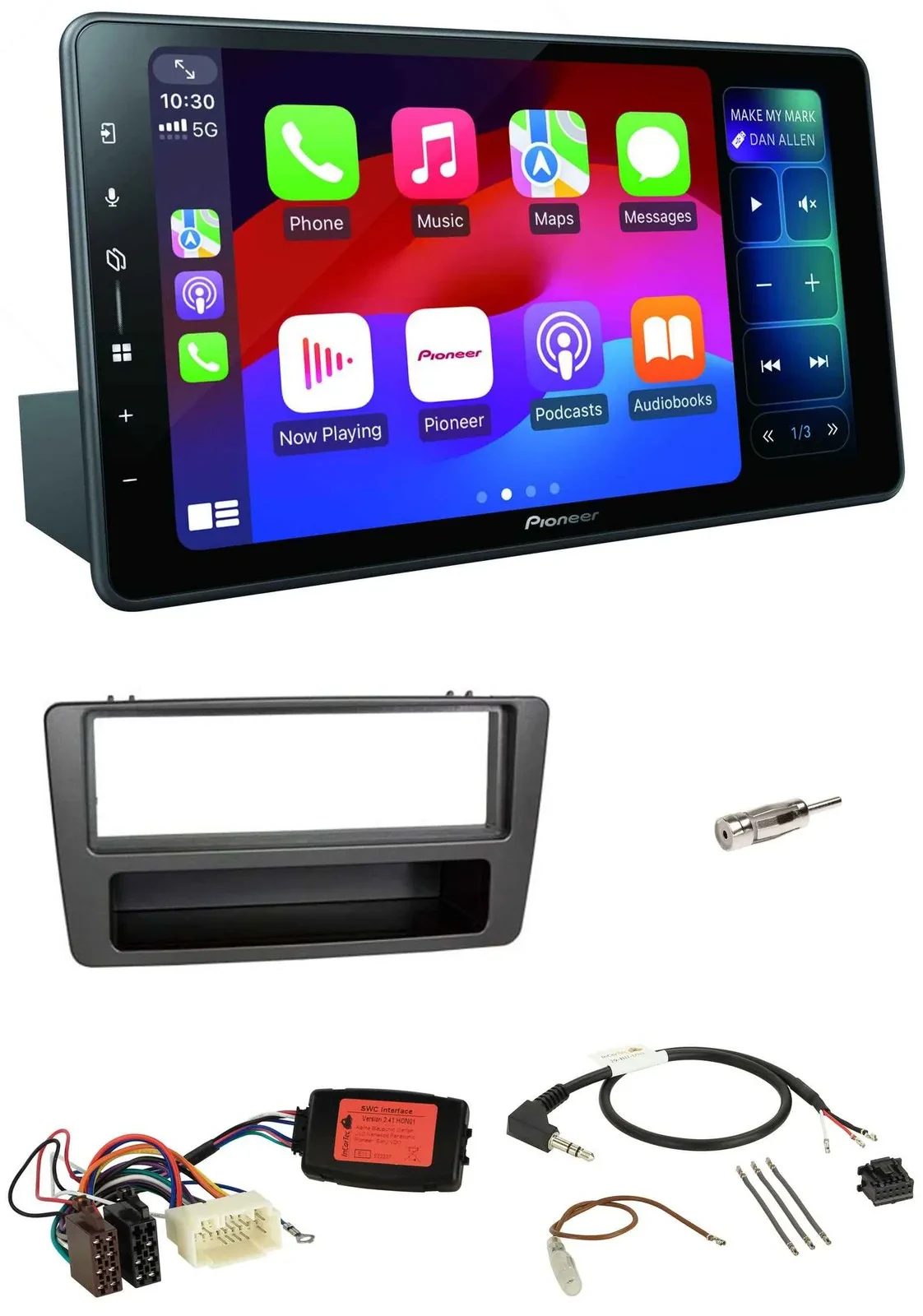 Pioneer Bluetooth DAB Lenkrad USB Autoradio für Honda Civic 01-03 schwarz